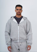 ZIP UP JACKET-GRAY